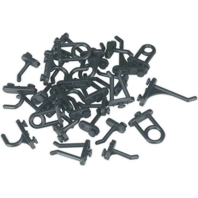 30 PACK - Assorted Tool Pegboard Hook Set - Garage Tool Mounting / Hanging Arms