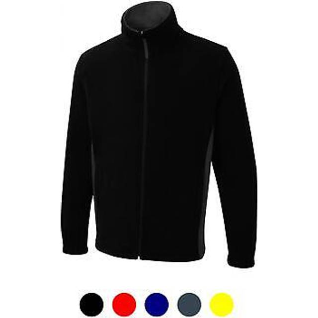 Uneek Two Tone Full Zip Fleece Jacket UC617 Black/Charcoal XL Colour: