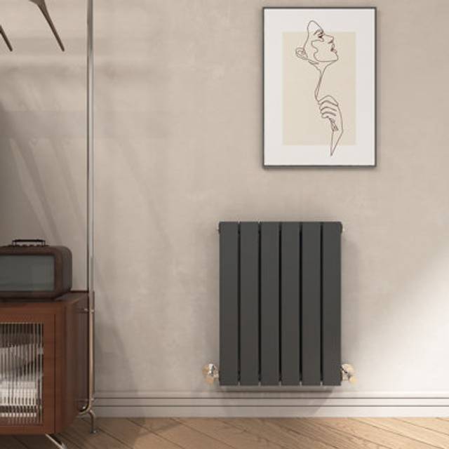 Double Flat Panel Central Heating Radiator High Heat Output Heating Rad Anthracite, 600x450mm - Emke