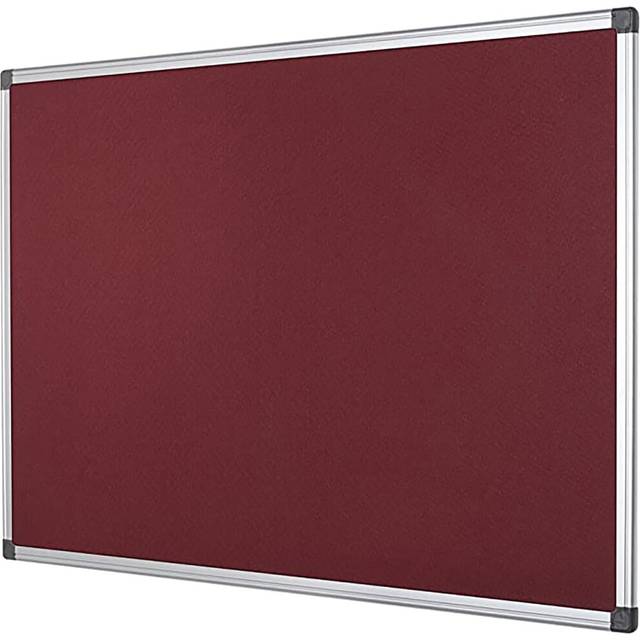 (Red) KAV 60cmx45cm Aluminium Frame Felt Notice Board