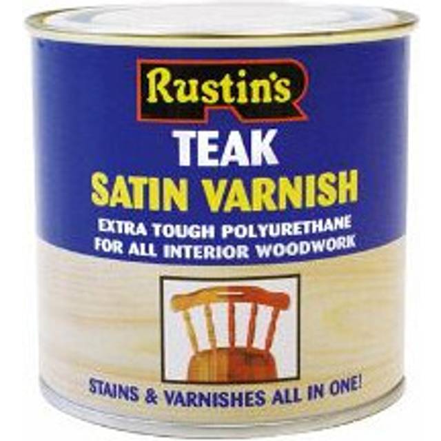 Rustins Quick Drying Polyurethane Varnish Satin Teak 250Ml - One Size