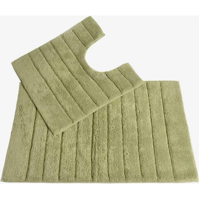 Allure Linear Rib 2 Piece Bathroom Set - Sage, Green