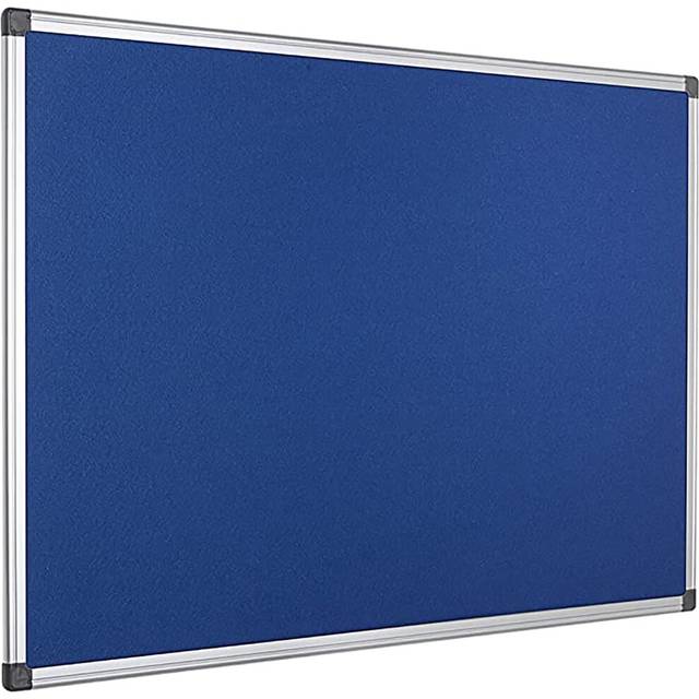 (Blue) 900x600mm Aluminium Frame Felt Notice Pin Board