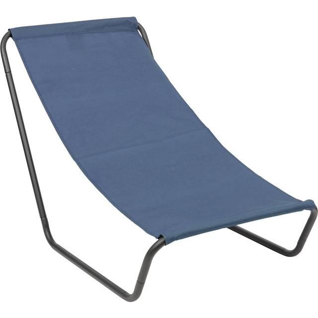 Folding Beach Lounger - Navy