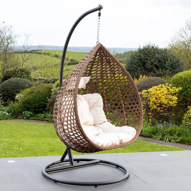 Artemis Home Henley Swing Egg Pod Chair - Cream, Cream