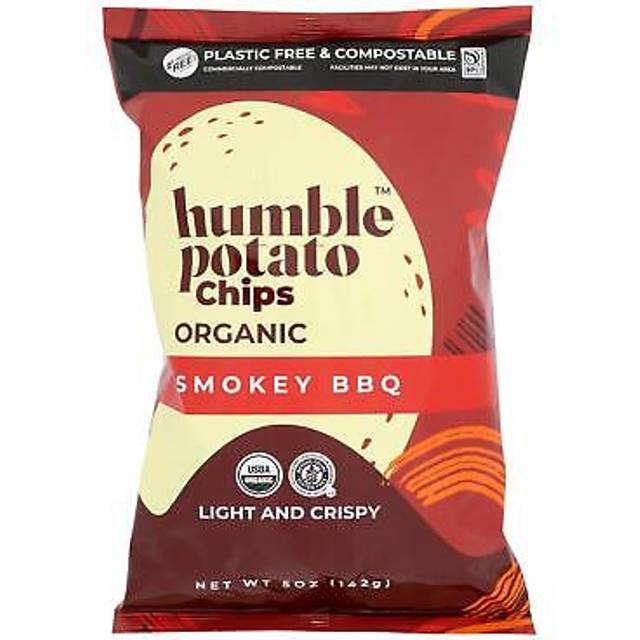 Humble Potato Chips Gluten Free Organic Light & Crispy Smokey BBQ 5 oz