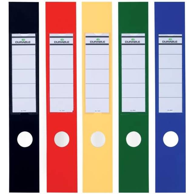 Durable Ordofix Spine Labels for Lever Arch File Assorted