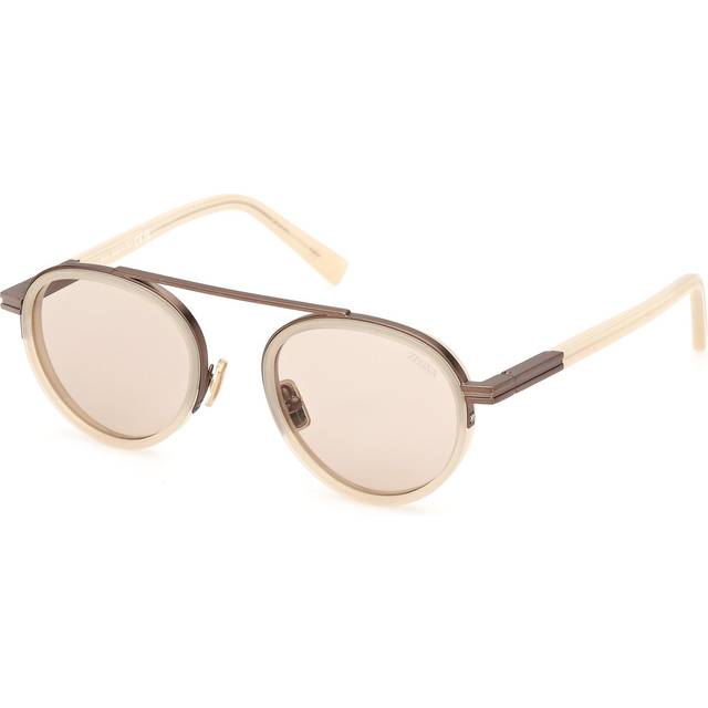Zegna EZ0242 Sunglasses 57E Shiny Beige