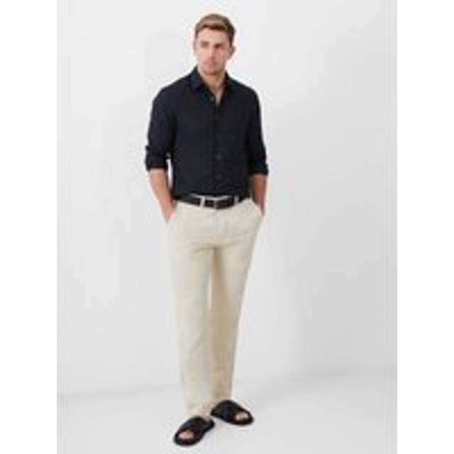 French Connection Linen Blend Trousers - Stone