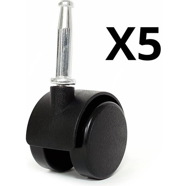 (5) Plastic Castor Wheel Unbraked 40mm 38mm Stem Pin