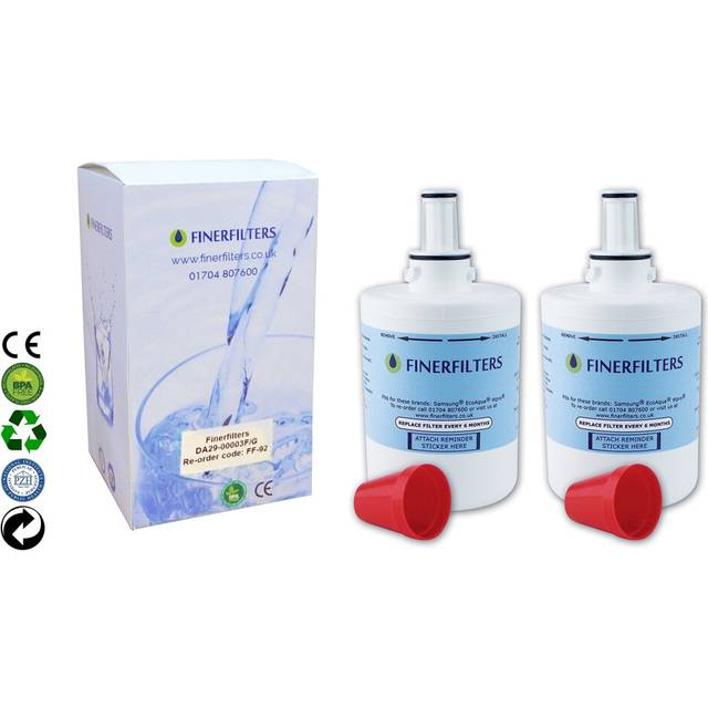 2 x Finerfilters Compatible Samsung Aqua Pure Plus Fridge Water Filter
