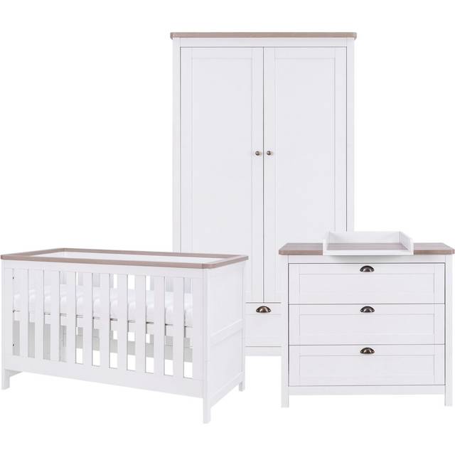Tutti Bambini Verona 3 Piece Room Set - White/Oak