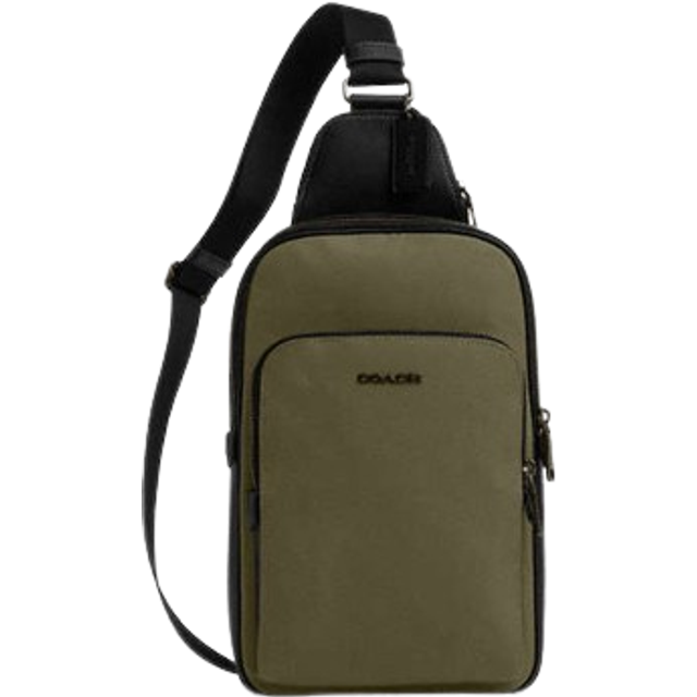 Coach Mens Ethan Pack in Mixed Material Bag - Green - One Size