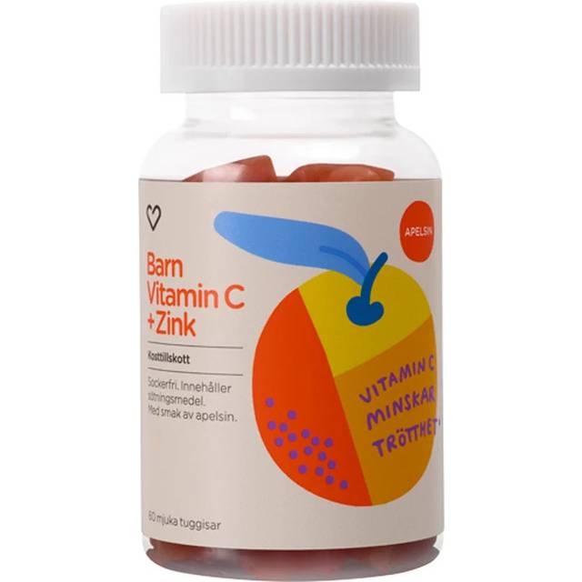 Hjärtats Barn Vitamin C + Zink tuggisar 60 st