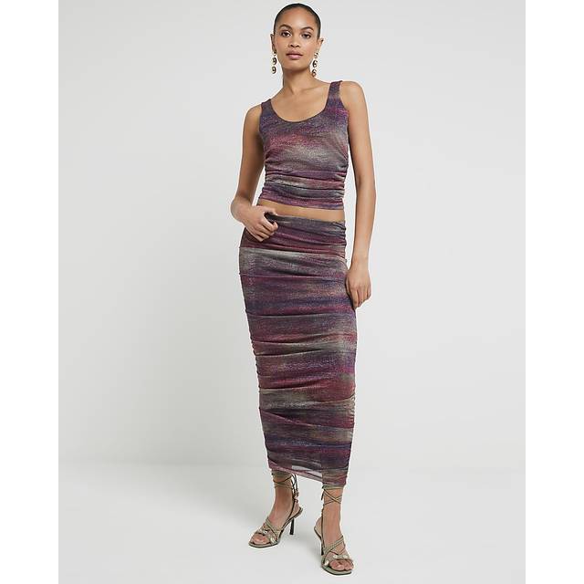 River Island Womens Purple Ombre Mesh Tank Top - 6