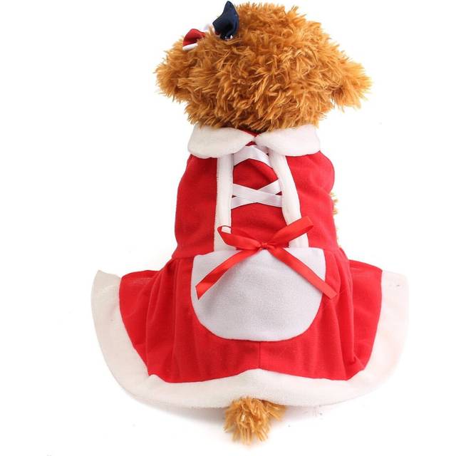 (M) Pet Puppy Dog Cat Christmas Santa Claus Dress Clothes Costume Coat Apparel Coats