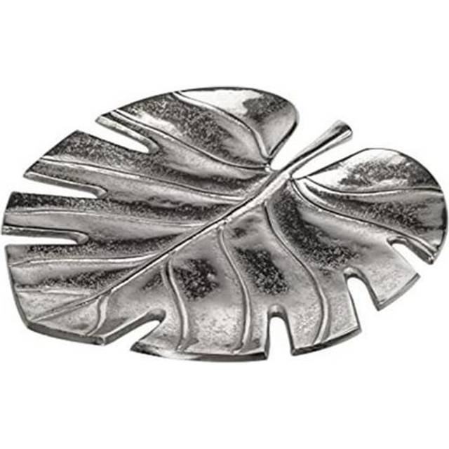 Godinger 96544 12 x 11 in. Leaf Platter, Nickel
