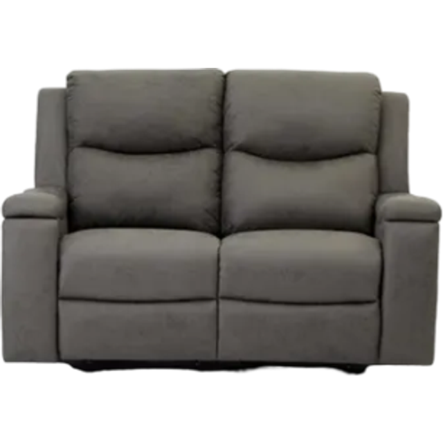 Home Detail Collins Grey Air Leather 2-Seater Manual Recliner Sofa, Grey