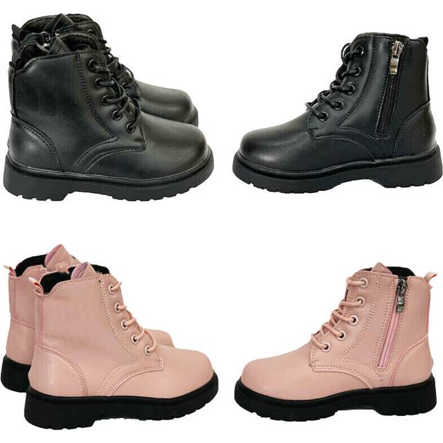 Girls ankle boots dm biker all season fashion shoes kids teen any size uk