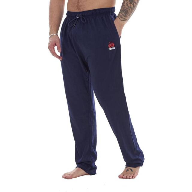 (Black, L) Malay Men Plain Pyjamas 2 Pack Cotton Jersey Bottoms Pockets Lounge Pants Nightwear