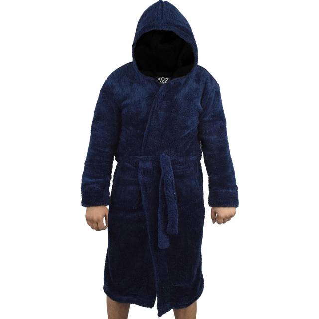 Adults fleece bathrobe dressing gown soft bath changing robe ladies gents gift