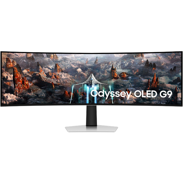 SAMSUNG Odyssey G9 LS49CG934SUXXU Dual Quad HD 49" Curved OLED Gaming Monitor - White, White