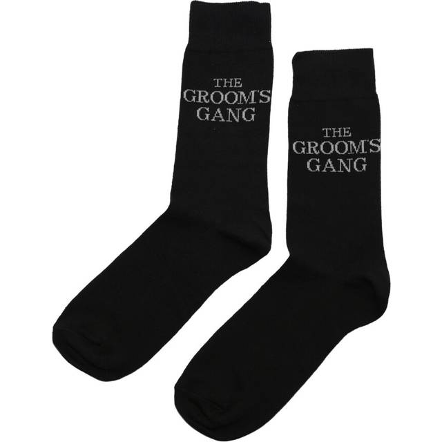 Men's black socks wedding gift - the groom's gang