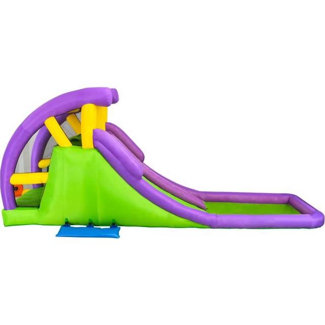 Happy Hop Inflatable Double Water Slide with Air Blower - Multi