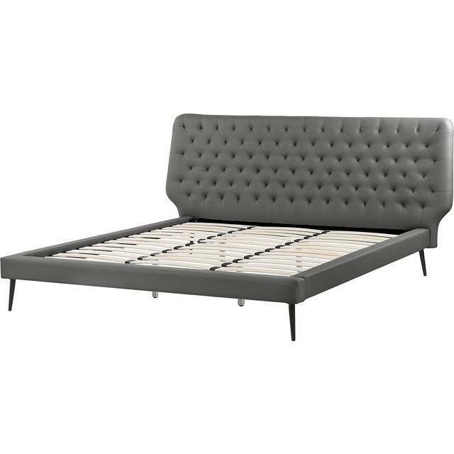 Bedroom Set Faux Leather ESSONNE 180 x 200 cm (EU Super King) Grey