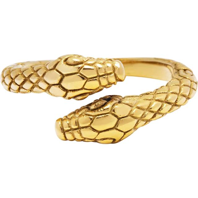 Nialaya Men's Gold Plated Vintage Snake Ring Herr Ringar Stl. 9 - Från Magasin (9)