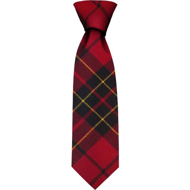 Gents Neck Tie Brodie Red Modern Tartan Lightweight Scottish Clan Tie