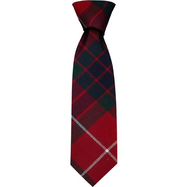 Gents Neck Tie Fraser Red Modern Tartan Lightweight Scottish Clan Tie