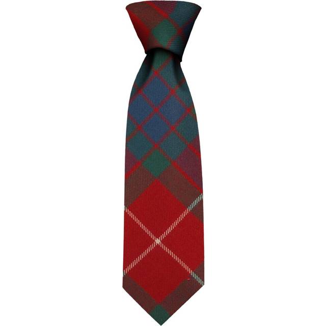 Gents Neck Tie Fraser Red Ancient Tartan Lightweight Scottish Clan Tie