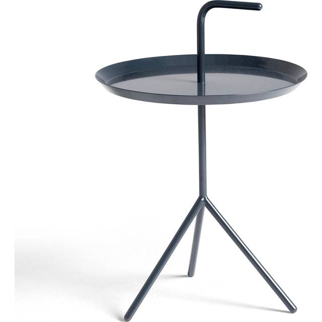 HAY - DLM Side Table High Gloss - tiefes blau/pulverbeschichtet/H x Ø 58x38cm - deep blue (58.0 x &#8960;38.0cm)