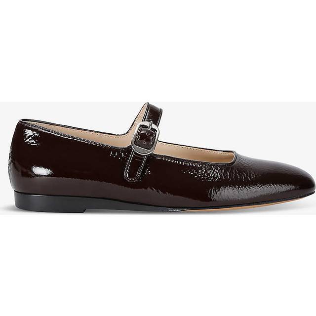 Le Monde Beryl Womens Dark Brown Mary Jane Patent-leather Ballet Flats Eur 37.5 / 4.5 Uk Women