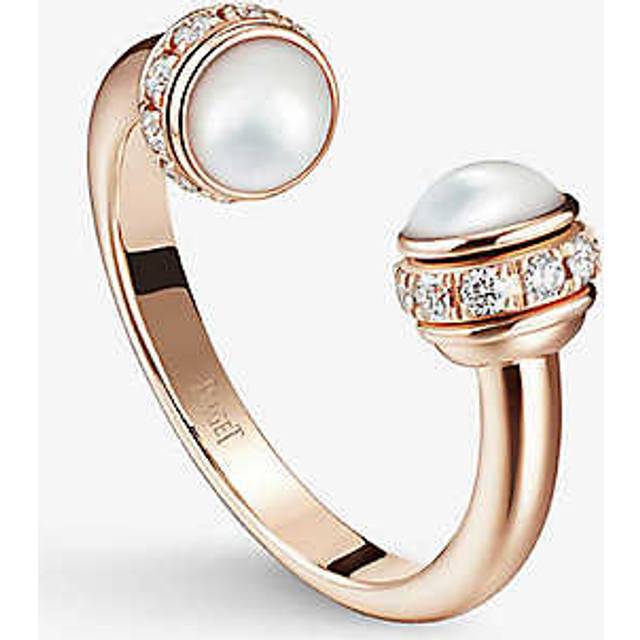 Piaget Womens Rose Gold Possession 18ct Rose-gold, 0.2ct Brilliant-cut Diamond and Pearl Ring 54mm - ROSE GOLD