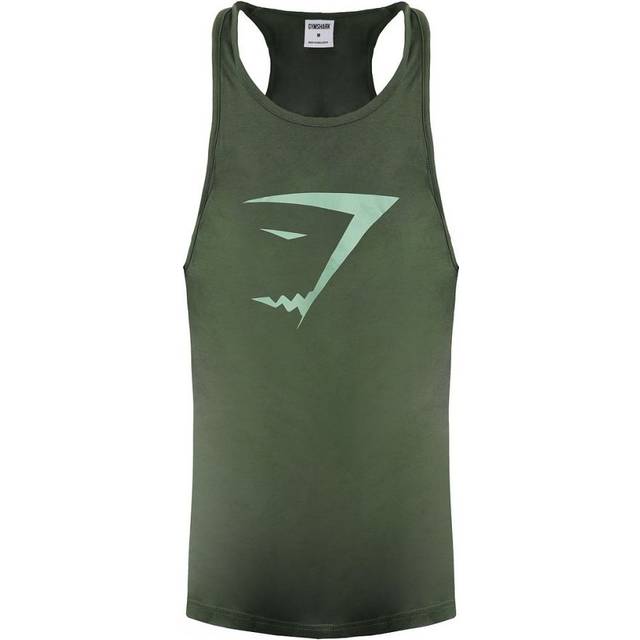 Gymshark GFX Infill Mens Green Stringer Tank Top - Size Large
