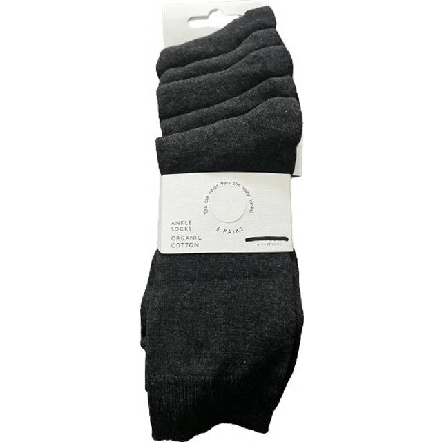 John lewis mens ankle socks grey 9-11 organic cotton