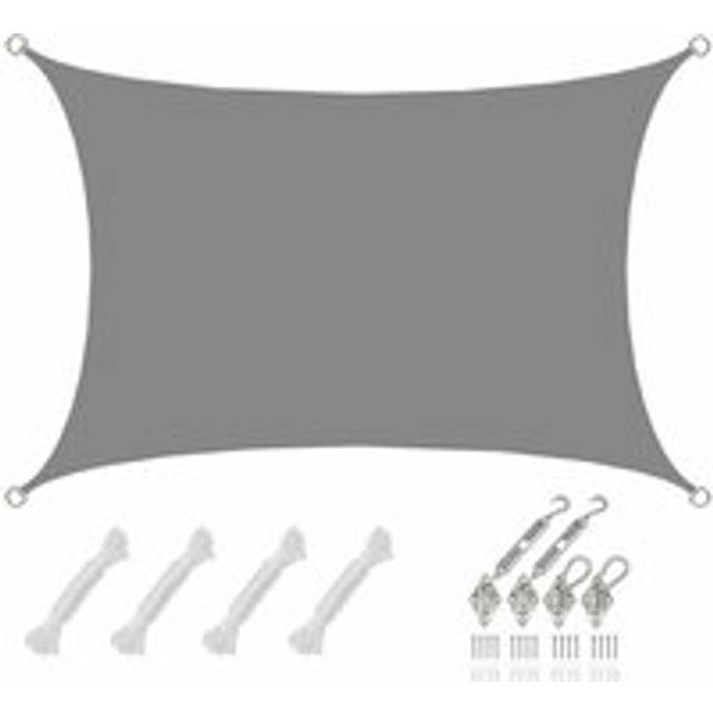 Amanka - 2x3 Sun Sail Waterproof - Triangular Garden Shade - Canopy with Fastening