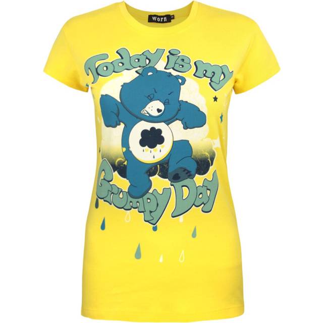(Small) Care Bears Short Sleeved T-Shirt (Womens Yellow)