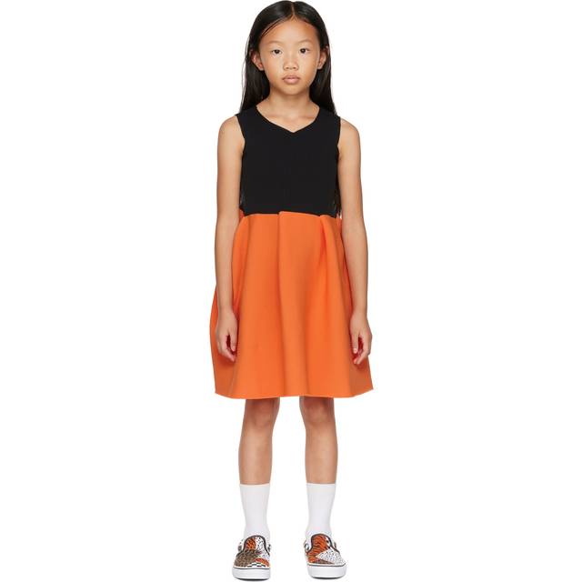CFCL Kids Black & Orange Pottery Dress - Black-Orange - 5
