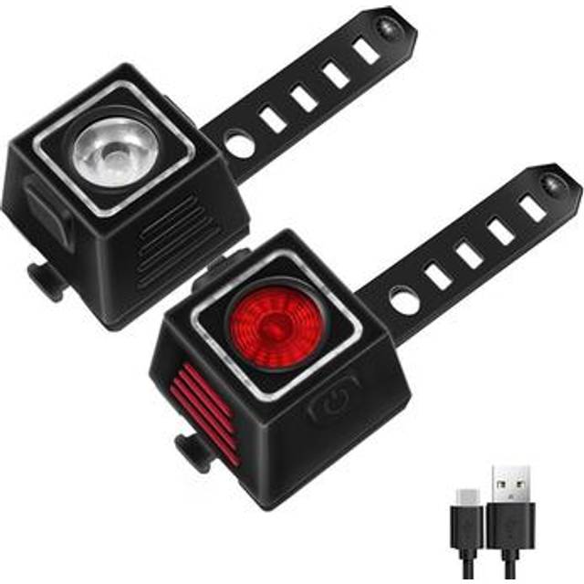 USB-uppladdningsbart cykelljusset Superljus strålkastare fram och bak Cykeltillbehör för nattcykling