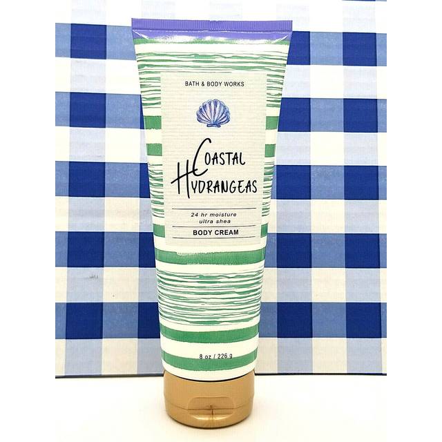 Bath and Body Works Coastal Hydrangeas 24hr Ultra Shea Body Cream 8 Ounce