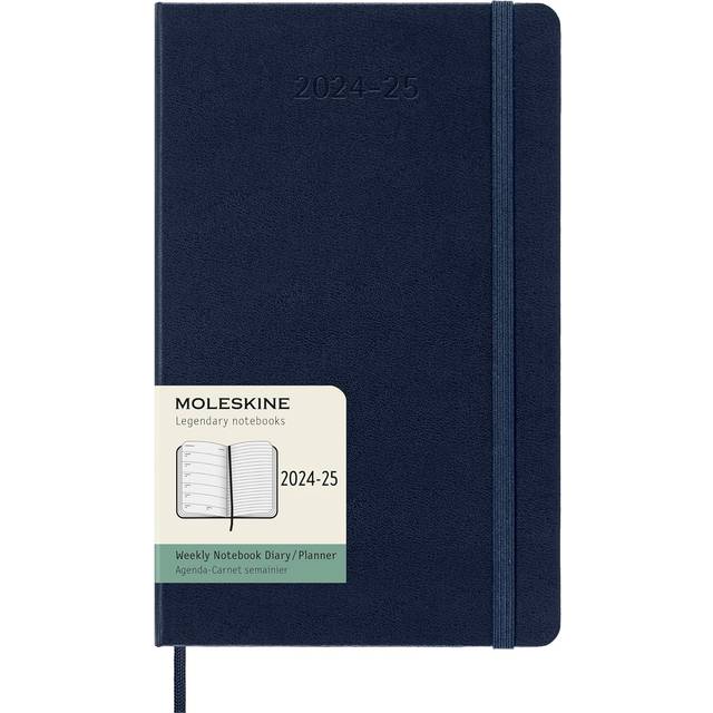 Moleskine 2025 18-Month Weekly Large Hardcover Notebook: Sapphire Blue