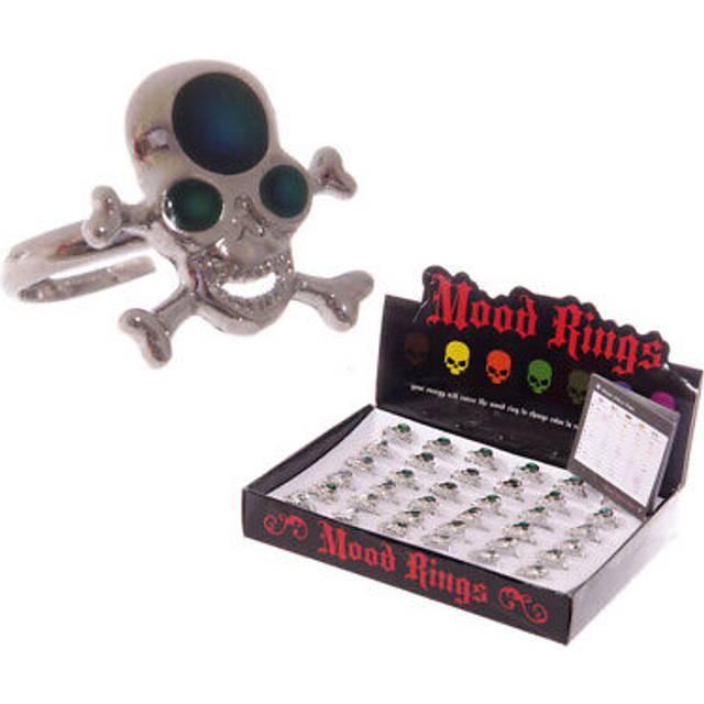 Fun Skull and Cross Bone Mood Rings
