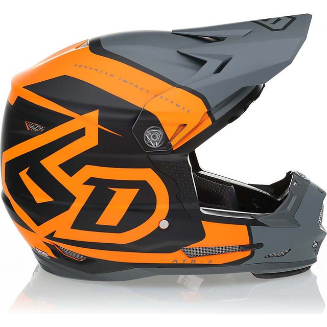 6D ATR-2Y Torque Barn Crosshjälm Neon Orange-Grå Matt