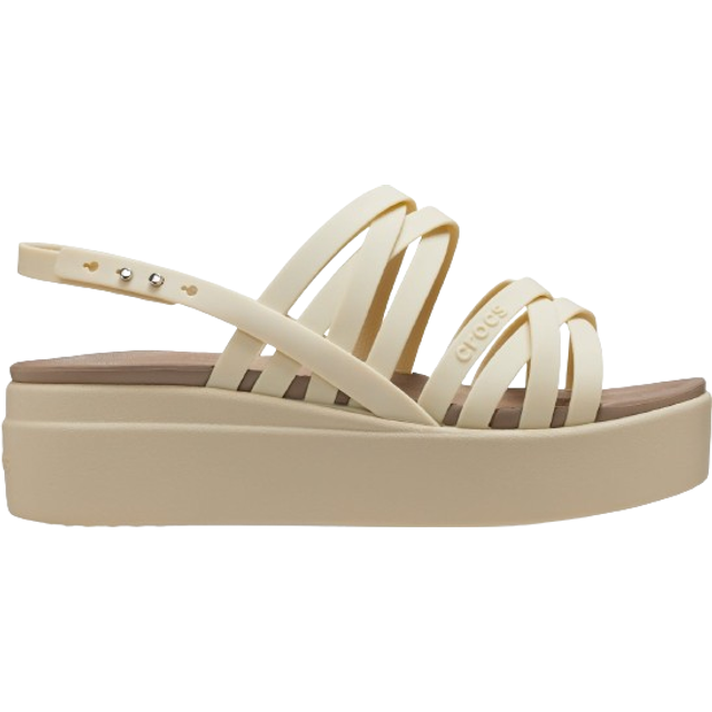 Crocs Women's Brooklyn Strappy Low Beige Sandals - UK W8
