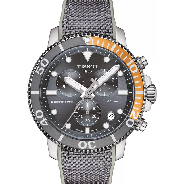 Men’s Seastar 1000 Chronograph Watch | Gray | Tissot® - One Size