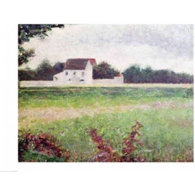 Landscape in The Ile-De-France 1881-82 Poster Print by Georges Seurat - 36 x 24 in. - Large