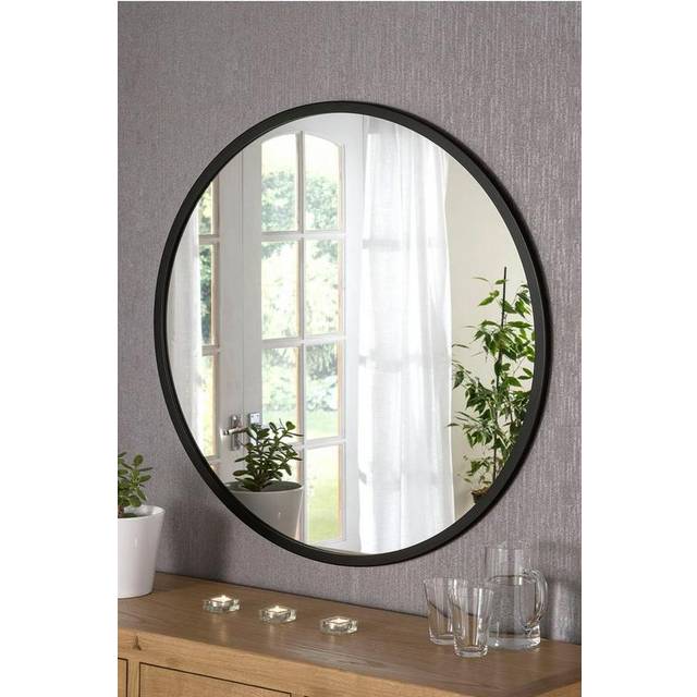 Yearn Classic Round Wall Mirror - Black